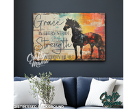 Grace And Strength Canvas Sign