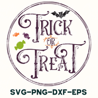 trick or treat svg - png - dxf - eps