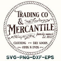 a logo for trading co and mercantile