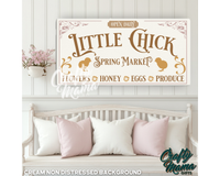 Little Chick Spring Market Canvas Sign