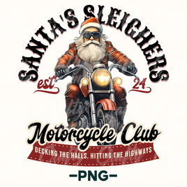 Motorcycle Santa Png