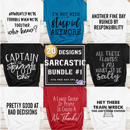 Sarcastic Svg Bundle #1, Funny Quotes