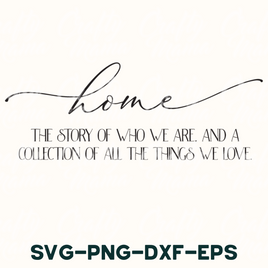 a black and white photo with the words home in cursive writing