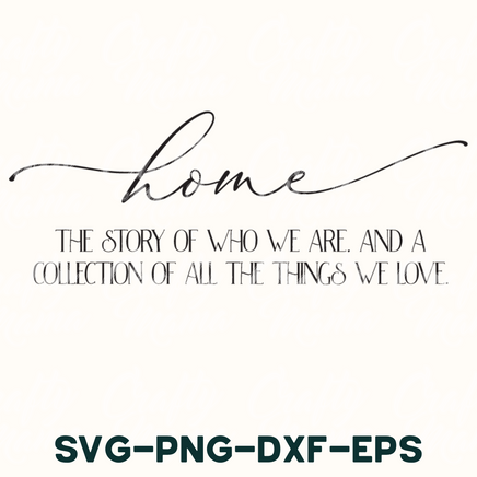 a black and white photo with the words home in cursive writing