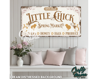 Little Chick Spring Market Canvas Sign