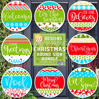 Mix And Match Christmas Round Sign Bundle