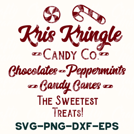 a sign that says kris's ringle candy co chocolate peppermints candy