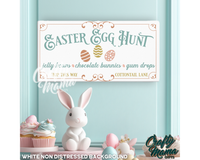 Easter Egg Hunt Hop This Way Canvas Sign