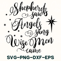 Christian Christmas Svg, Shepherds Saw