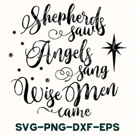 Christian Christmas Svg, Shepherds Saw