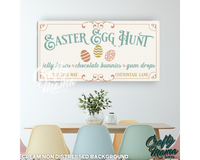 Easter Egg Hunt Hop This Way Canvas Sign