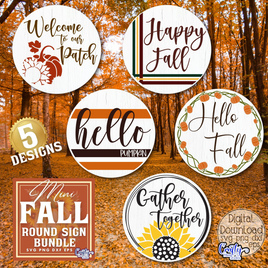 Fall Round Sign Mini Bundle