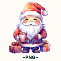 Santa Coffee Png