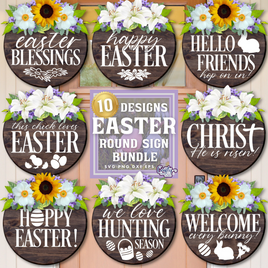 Easter Round Sign Bundle