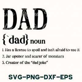 Dad Definition Svg, Father's Day, Family