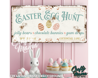 Easter Egg Hunt Hop This Way Canvas Sign