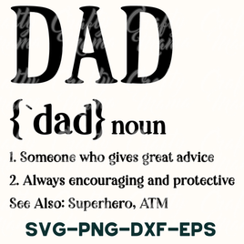 Dad Definition Svg, Father's Day, Family