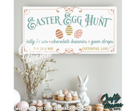 Easter Egg Hunt Hop This Way Canvas Sign