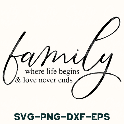 a black and white photo with the words family on it