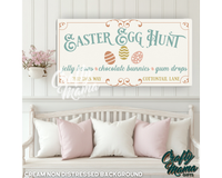 Easter Egg Hunt Hop This Way Canvas Sign