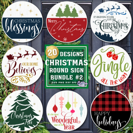 Christmas Round Sign Bundle 2