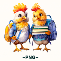 Back To School Chickens Png