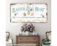 Easter Egg Hunt Hop This Way Canvas Sign