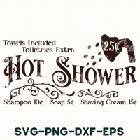 Hot Shower Vintage Svg File