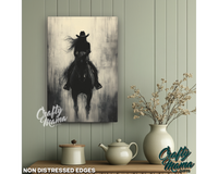 Western Cowgirl Canvas Sign