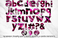 Pink Paint Doodle Alphabet