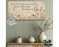 Blessed Are The Peacemakers Canvas Sign