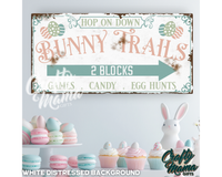 Bunny Trails Canvas Sign