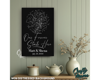 Wedding Custom Star Map Canvas Sign