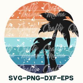 Retro Svg, Summer Beach Silhouette Svg