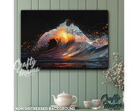 Ocean Wave Canvas Sign