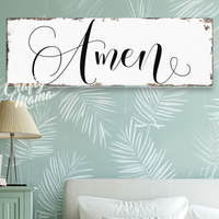 Amen Canvas Sign