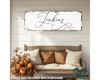 Family Name Canvas Sign