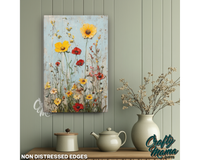 Spring Flowers Canvas Sign