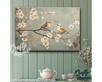 Vintage Birds Canvas Sign