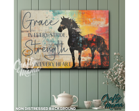 Grace And Strength Canvas Sign