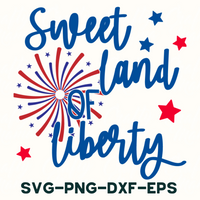 Sweet Land Of Liberty Sign Svg