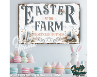 Easter At The Farm Canvas Sign