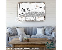 Love Never Fails Canvas Sign