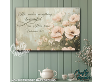 He Makes Everything Beautiful Canvas Sign