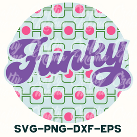 the logo for funky svg - dxf - eps