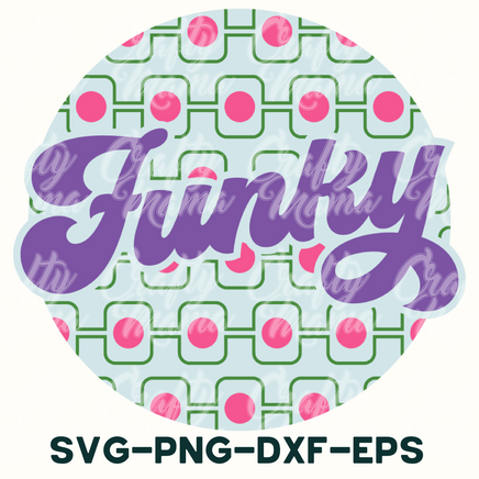 the logo for funky svg - dxf - eps