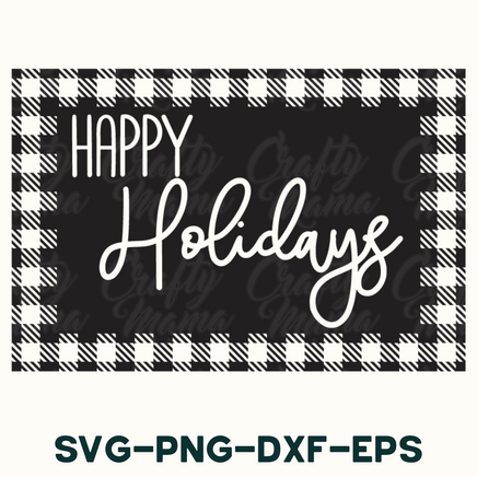 happy holidays svg - png - dxf - eps