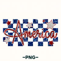 Retro Checkered America PNG