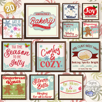 Retro Christmas Sign Bundle #1