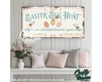 Easter Egg Hunt Hop This Way Canvas Sign